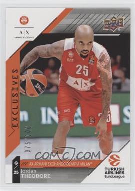 2017-18 Upper Deck Euroleague - [Base] - Exclusives #95 - Jordan Theodore /100