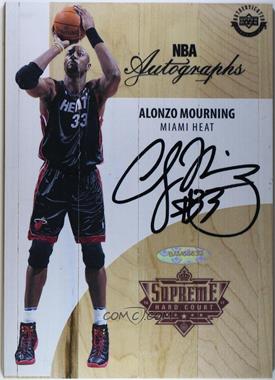 2017-18 Upper Deck Supreme Hardcourt - NBA Autographs #A-AM - Alonzo Mourning