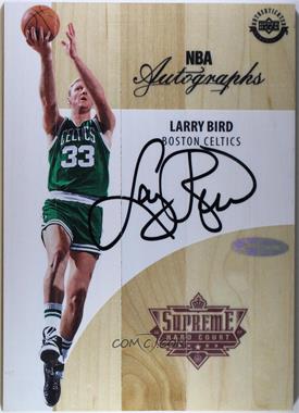 2017-18 Upper Deck Supreme Hardcourt - NBA Autographs #A-LB - Larry Bird