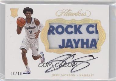 2017 Panini Flawless Collegiate - BK Rookie Patch Autographs - Gold #BK-JJ - Josh Jackson /10