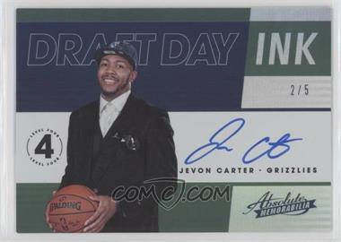 2018-19 Panini Absolute Memorabilia - Draft Day Ink - Level 4 #DD-JCT - Jevon Carter /5