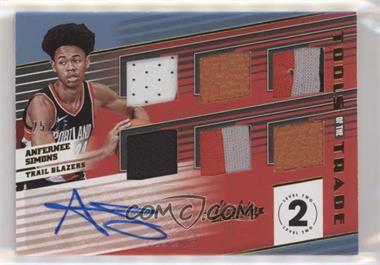 2018-19 Panini Absolute Memorabilia - Tools of the Trade Six Swatch Signatures - Level 2 #T6-ASM - Anfernee Simons /25