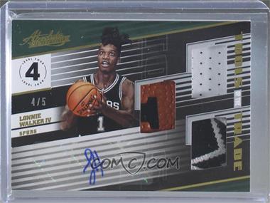 2018-19 Panini Absolute Memorabilia - Tools of the Trade Three Swatch Signatures - Level 4 #T3-LW4 - Lonnie Walker IV /5