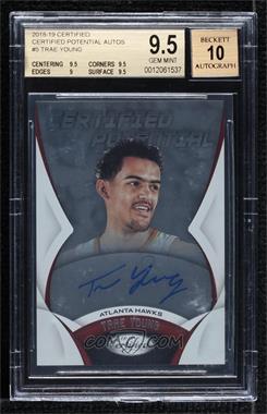 2018-19 Panini Certified - Certified Potential #CP-TY - Trae Young [BGS 9.5 GEM MINT]