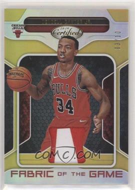 2018-19 Panini Certified - Fabric of the Game Rookies - Mirror Gold #FG-WC - Wendell Carter Jr. /10