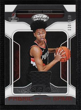 2018-19 Panini Certified - Fabric of the Game Rookies #FG-AS - Anfernee Simons /149