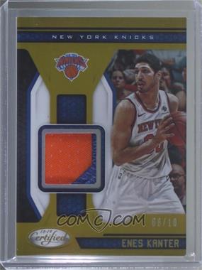 2018-19 Panini Certified - Materials - Mirror Gold #MT-EKT - Enes Kanter /10 [EX to NM]