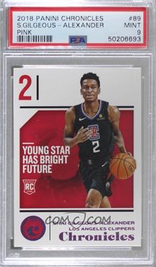 2018-19 Panini Chronicles - [Base] - Pink #89 - Shai Gilgeous-Alexander [PSA 9 MINT]