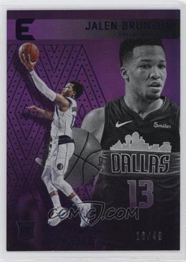 2018-19 Panini Chronicles - [Base] - Purple #213 - Essentials - Jalen Brunson /49