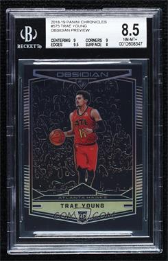2018-19 Panini Chronicles - [Base] #575 - Obsidian Preview - Trae Young [BGS 8.5 NM‑MT+]