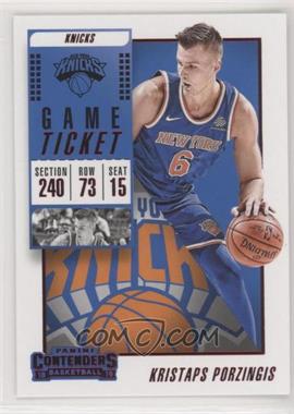 2018-19 Panini Contenders - [Base] - Game Ticket Red #13 - Kristaps Porzingis