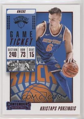 2018-19 Panini Contenders - [Base] - Game Ticket Red #13 - Kristaps Porzingis