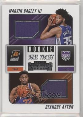 2018-19 Panini Contenders - Rookie Ticket Dual Swatches #RD-DM - Deandre Ayton, Marvin Bagley III