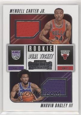 2018-19 Panini Contenders - Rookie Ticket Dual Swatches #RD-MW - Marvin Bagley III, Wendell Carter Jr.