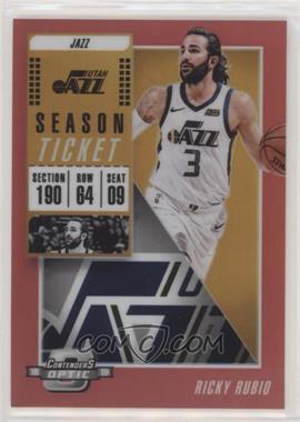 2018-19 Panini Contenders Optic - [Base] - Red Prizm #34 - Season Ticket - Ricky Rubio