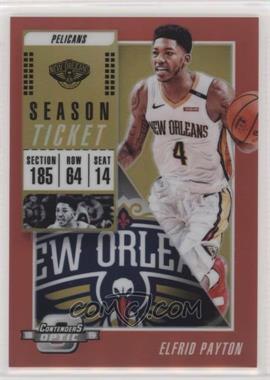 2018-19 Panini Contenders Optic - [Base] - Red Prizm #5 - Season Ticket - Elfrid Payton