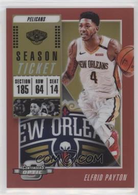 2018-19 Panini Contenders Optic - [Base] - Red Prizm #5 - Season Ticket - Elfrid Payton