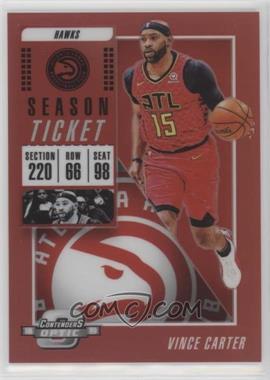 2018-19 Panini Contenders Optic - [Base] - Red Prizm #86 - Season Ticket - Vince Carter