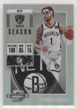 2018-19 Panini Contenders Optic - [Base] - Silver Prizm #61 - Season Ticket - D'Angelo Russell
