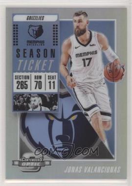 2018-19 Panini Contenders Optic - [Base] - Silver Prizm #87 - Season Ticket - Jonas Valanciunas