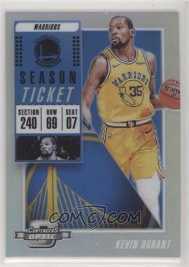 2018-19 Panini Contenders Optic - [Base] - Silver Prizm #98 - Season Ticket - Kevin Durant