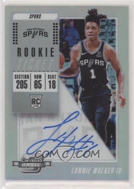 2018-19 Panini Contenders Optic - [Base] #118.2 - Rookie Variation Season Ticket - Lonnie Walker IV