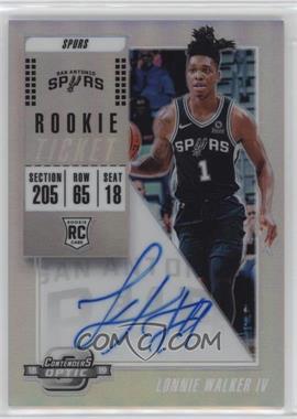 2018-19 Panini Contenders Optic - [Base] #118.2 - Rookie Variation Season Ticket - Lonnie Walker IV