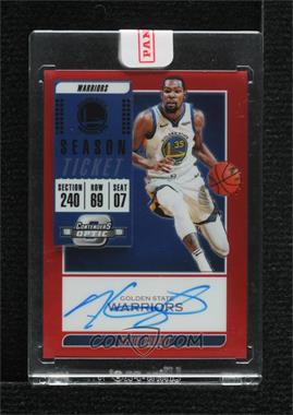 2018-19 Panini Contenders Optic - Veteran Ticket Autographs Prizms - Red #VT-KDR - Kevin Durant /49 [Uncirculated]