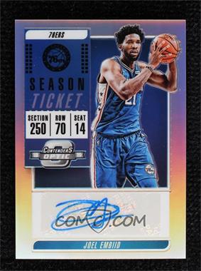 2018-19 Panini Contenders Optic - Veteran Ticket Autographs Prizms #VT-JEM - Joel Embiid