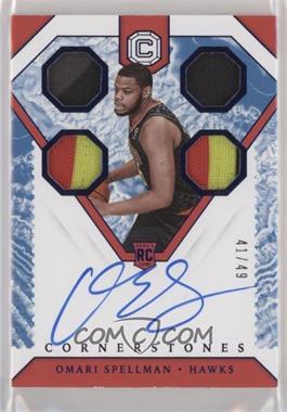 2018-19 Panini Cornerstones - [Base] - Quartz #177 - Rookie Cornerstones - Omari Spellman /49