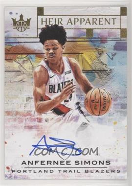 2018-19 Panini Court Kings - Heir Apparent Autographs #HA-ASM - Anfernee Simons /199