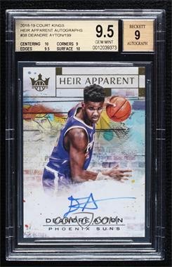 2018-19 Panini Court Kings - Heir Apparent Autographs #HA-DAY - Deandre Ayton /199 [BGS 9.5 GEM MINT]