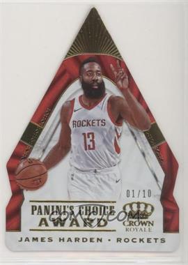 2018-19 Panini Crown Royale - Panini's Choice Award - Gold #38 - James Harden /10