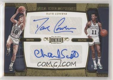 2018-19 Panini Dominion - NBA Champions Dual Signatures - Gold #NBA-DC - Dave Cowens, Charlie Scott /10