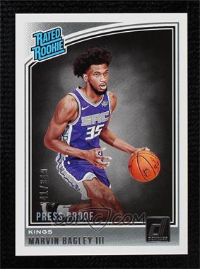 2018-19 Panini Donruss - [Base] - Press Proof Silver #168 - Rated Rookies - Marvin Bagley III /349 [COMC RCR Near Mint‑Mint+]