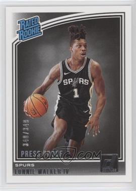 2018-19 Panini Donruss - [Base] - Press Proof Silver #174 - Rated Rookies - Lonnie Walker IV /349