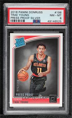 2018-19 Panini Donruss - [Base] - Press Proof Silver #198 - Rated Rookies - Trae Young /349 [PSA 8 NM‑MT]