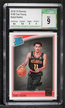 2018-19 Panini Donruss - [Base] #198 - Rated Rookies - Trae Young [CSG 9 Mint]