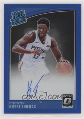 2018-19 Panini Donruss Optic - [Base] - Blue Prizm Signatures #173 - Rated Rookie - Khyri Thomas /49