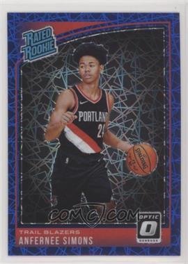 2018-19 Panini Donruss Optic - [Base] - Blue Velocity Prizm #186 - Rated Rookie - Anfernee Simons