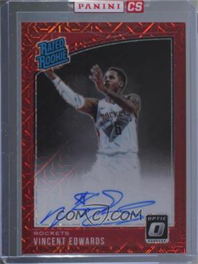 2018-19 Panini Donruss Optic - [Base] - Choice Red Prizm Signatures [Autographed] #165 - Rated Rookies - Vincent Edwards [Uncirculated]