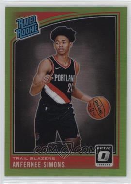 2018-19 Panini Donruss Optic - [Base] - Lime Green Prizm #186 - Rated Rookie - Anfernee Simons /149 [Good to VG‑EX]