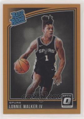 2018-19 Panini Donruss Optic - [Base] - Orange Prizm #174 - Rated Rookie - Lonnie Walker IV /199