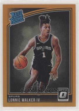 2018-19 Panini Donruss Optic - [Base] - Orange Prizm #174 - Rated Rookie - Lonnie Walker IV /199