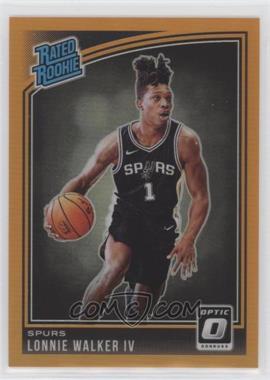 2018-19 Panini Donruss Optic - [Base] - Orange Prizm #174 - Rated Rookie - Lonnie Walker IV /199