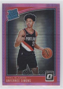 2018-19 Panini Donruss Optic - [Base] - Pink Hyper Prizm #186 - Rated Rookie - Anfernee Simons