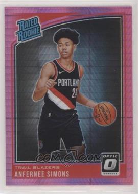 2018-19 Panini Donruss Optic - [Base] - Pink Hyper Prizm #186 - Rated Rookie - Anfernee Simons