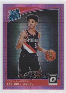 2018-19 Panini Donruss Optic - [Base] - Pink Hyper Prizm #186 - Rated Rookie - Anfernee Simons