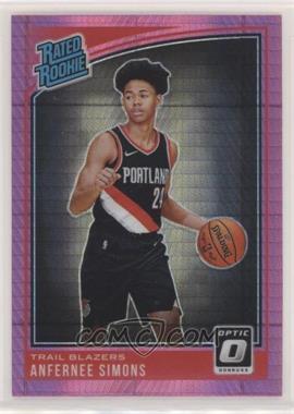 2018-19 Panini Donruss Optic - [Base] - Pink Hyper Prizm #186 - Rated Rookie - Anfernee Simons