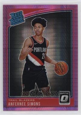 2018-19 Panini Donruss Optic - [Base] - Pink Hyper Prizm #186 - Rated Rookie - Anfernee Simons